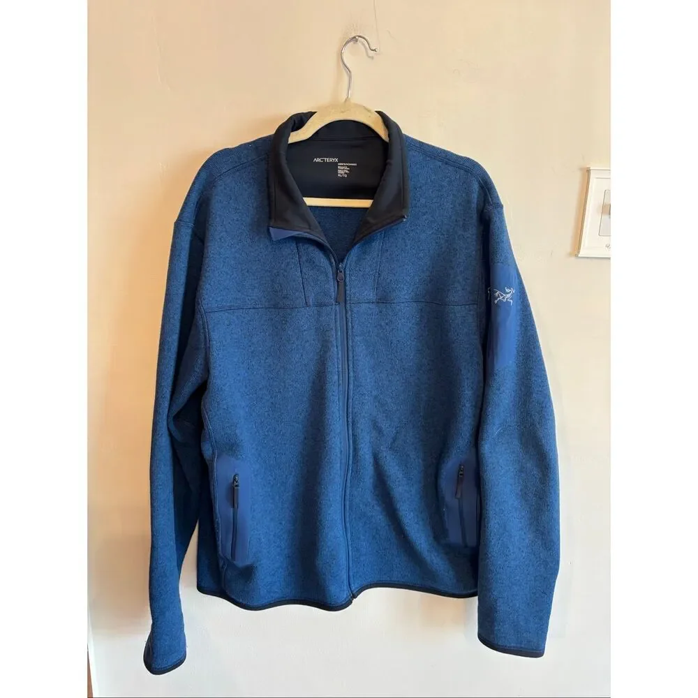 Arc’teryx Covert Cardigan Full Zip Blue Heathered Size XL Men’s Fleece